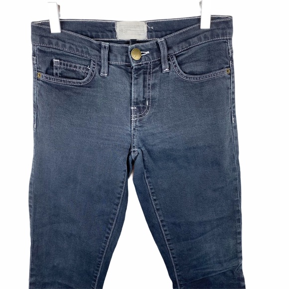 CURRENT/ELLIOTT The Skinny Ankle OD Black Faded Jeans Size 24 - Picture 3 of 7